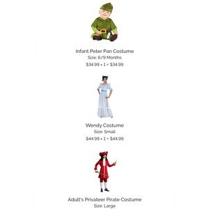 Family Peter Pan costume